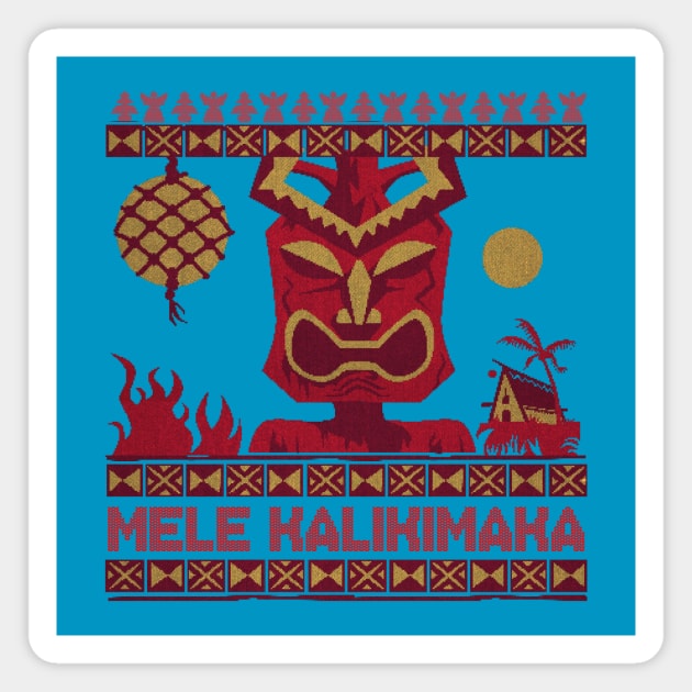 Mele Kalikimaka Ugly Sweater Magnet by zerostreet